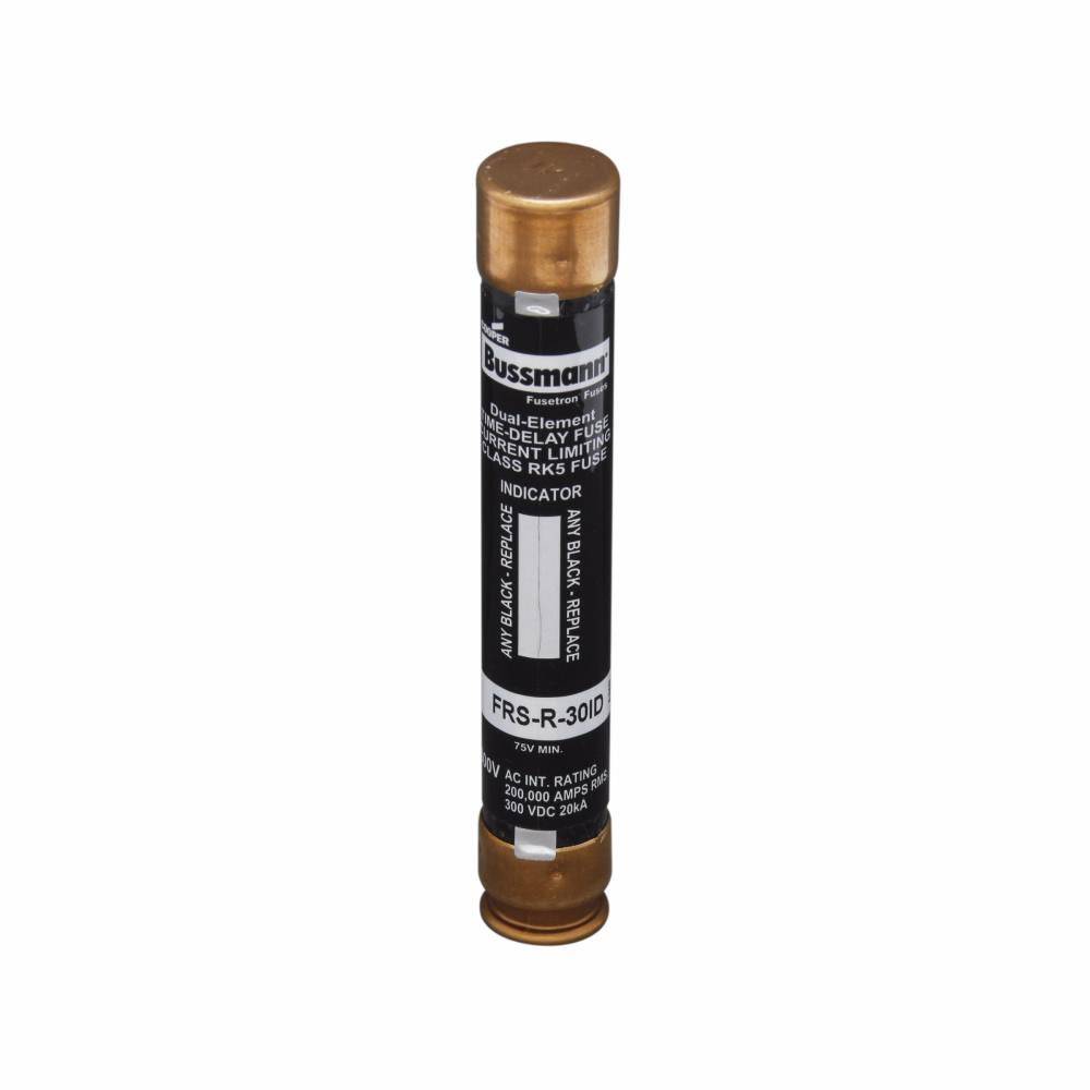 Bussmann Fusetron™ FRS-R-12ID Current Limiting Time Delay Fuse, 12 A, 600 VAC/300 VDC, 200/20 kAIC Interrupt, RK5 Class