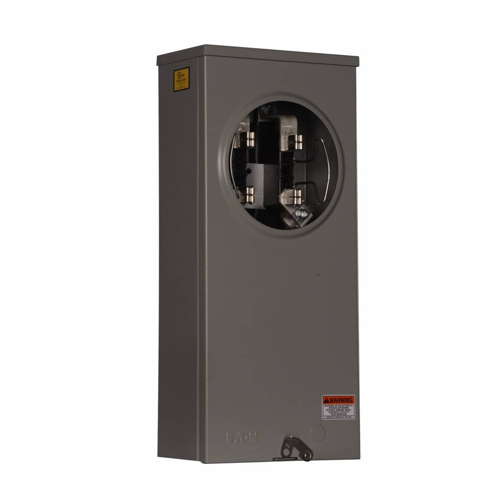EATON 1009046CH 1-Position 3-Wire Triplex Meter Socket, 600 VAC, 200 A, 1 ph Phase