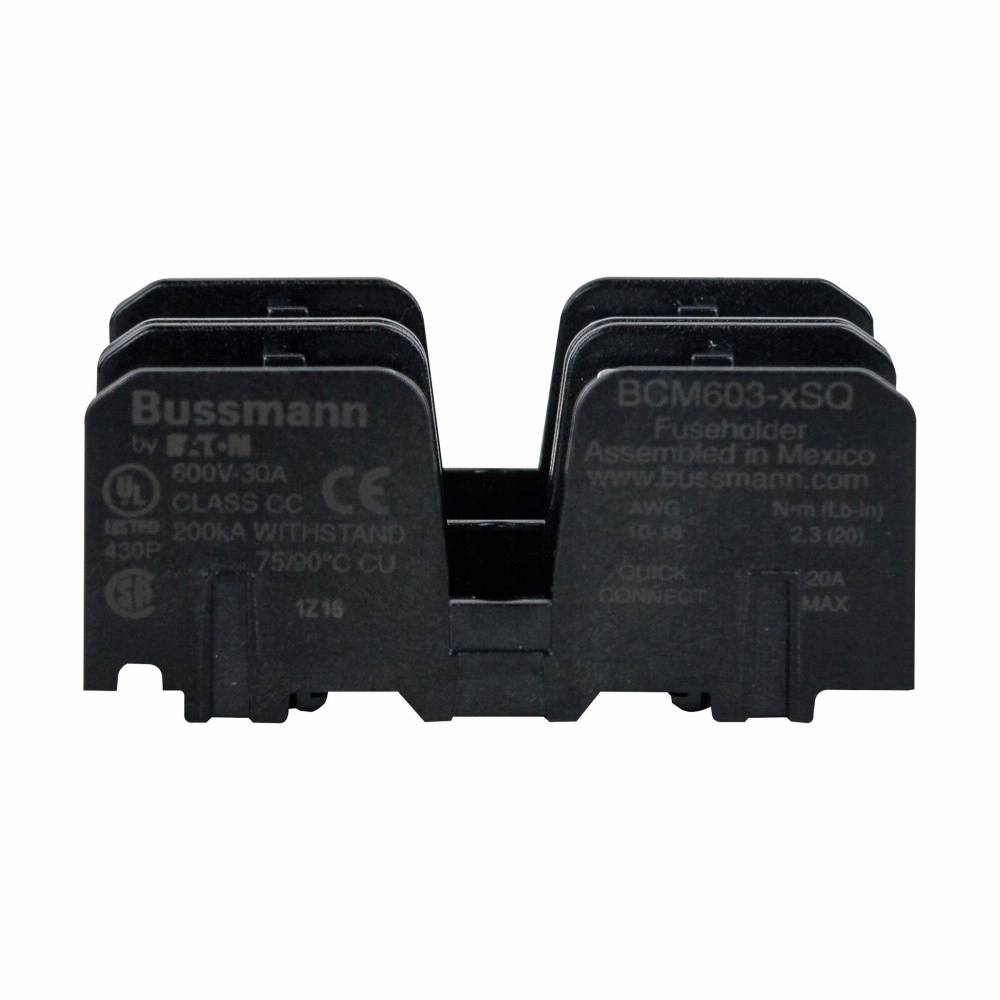 Bussmann BCM603-2SQ Modular Fuse Block, Class: CC, 2 Poles