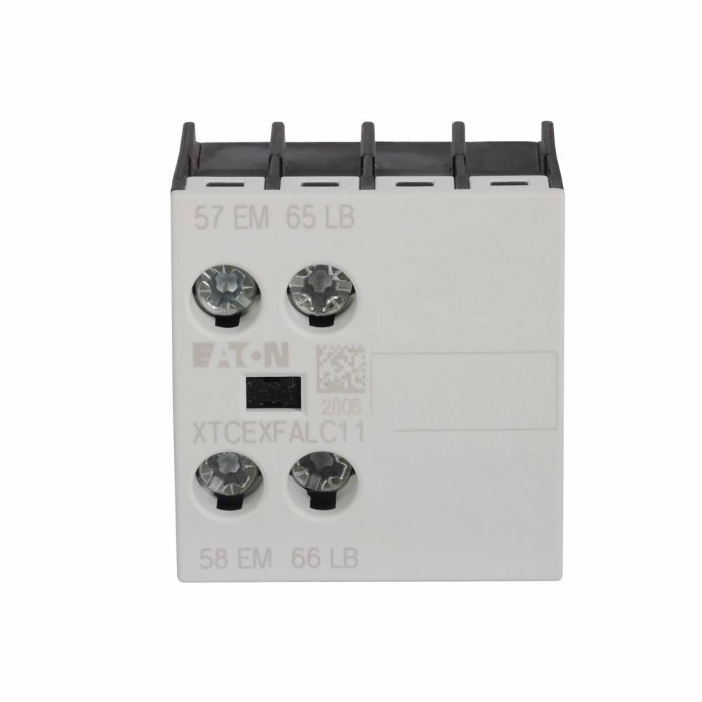 EATON XTCEXFALC11 2-Pole Auxiliary Contact, 500 VAC, 1.5 to 6 A, 2 Contacts