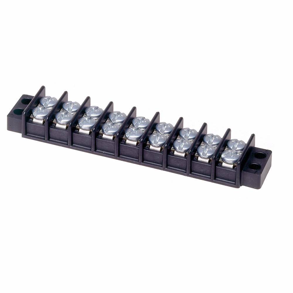 Bussmann TB100-09SP Double Row Terminal Block Strips and Barrier Block, 300 V, 30 A, Black