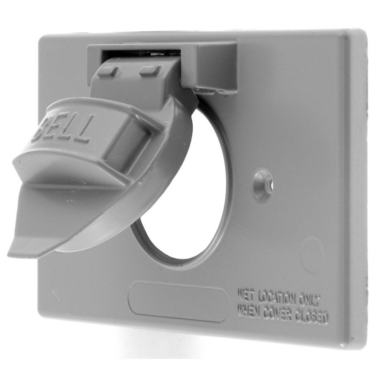 Wiring Device-Kellems Twist-Lock® RW51520 Weatherproof While-In-Use Cover With 1.4 in Opening, 2.81 in L x 4.56 in W x 0.99 in D, Cast Zinc