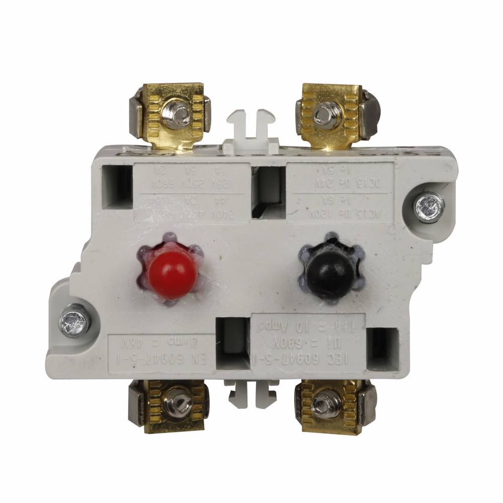 EATON 10250T47EC Low VOC Medium Body Contact Block, 30.5 mm, 1ENCO-1NC Contact, 0.5 A at 120 VAC/VDC Contact, Palladium Contact, Amber