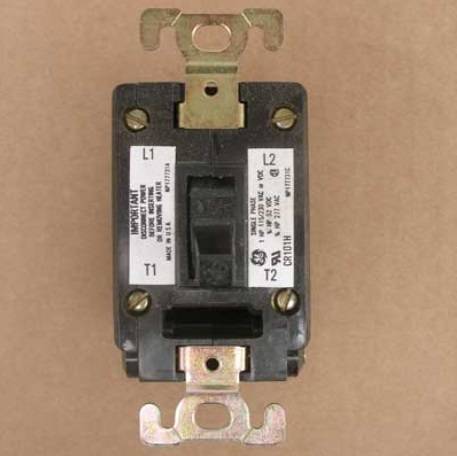 GE CR101H1 CR101 Full Voltage Non-Reversing Manual Starter, 2 Poles, NEMA 1 Enclosure