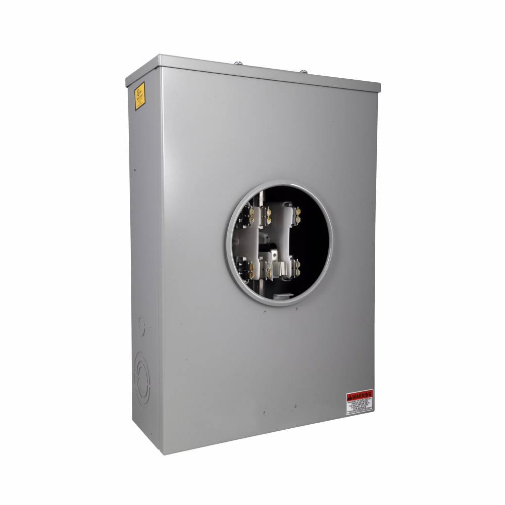 EATON Cutler-Hammer 1009097CH 3-Wire 1-Position Residential Service Single Meter Socket, 600 VAC, 200 A, 1 Phase