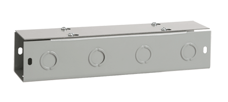 Hoffman F1010T124GVP F40FC Lay-In Straight Section Wireway, 24 in L x 10 in W x 10 in H, Flat Cover, Steel