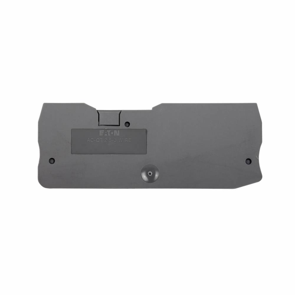 EATON XBACQT25D12 End Cover, For Use With XB Series XBQT25D12/XBQT25D12PE/XBQT25FBE/XBQT25TG IDC Terminal/Ground Block, Gray