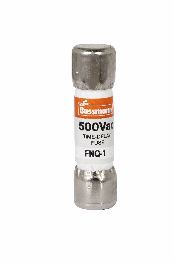 Bussmann Tron® FNQ-1 Low Voltage Supplemental Time Delay Midget Fuse, 1 A, 500 VAC, 10000 A Interrupt, Class: Supplemental, Cartridge Body