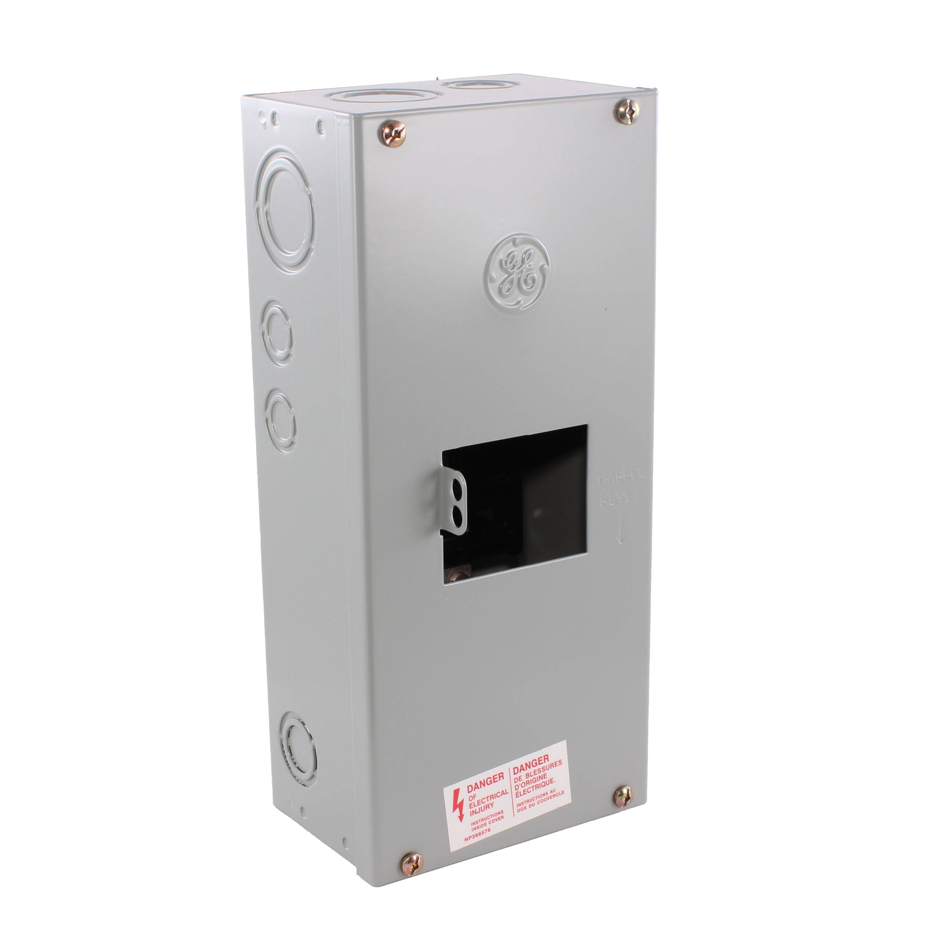 GE Q-Line® TQL70S Load Center Non-Fused Circuit Breaker Enclosure, 5.7 in W x 4.1 in D x 12-7/8 in H, NEMA 1 NEMA Rating, Steel