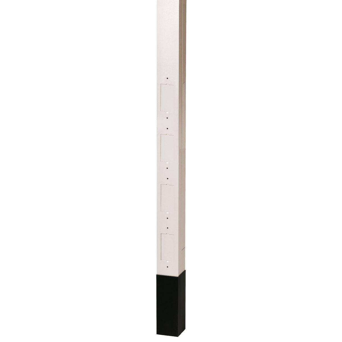 Wiring Device-Kellems HBLPPO12OW Blank Pre-Wired Service Pole, (4) Knockouts Capacity, 4 Outlets, 12 ft 2 in L x 2.13 in W, Aluminum