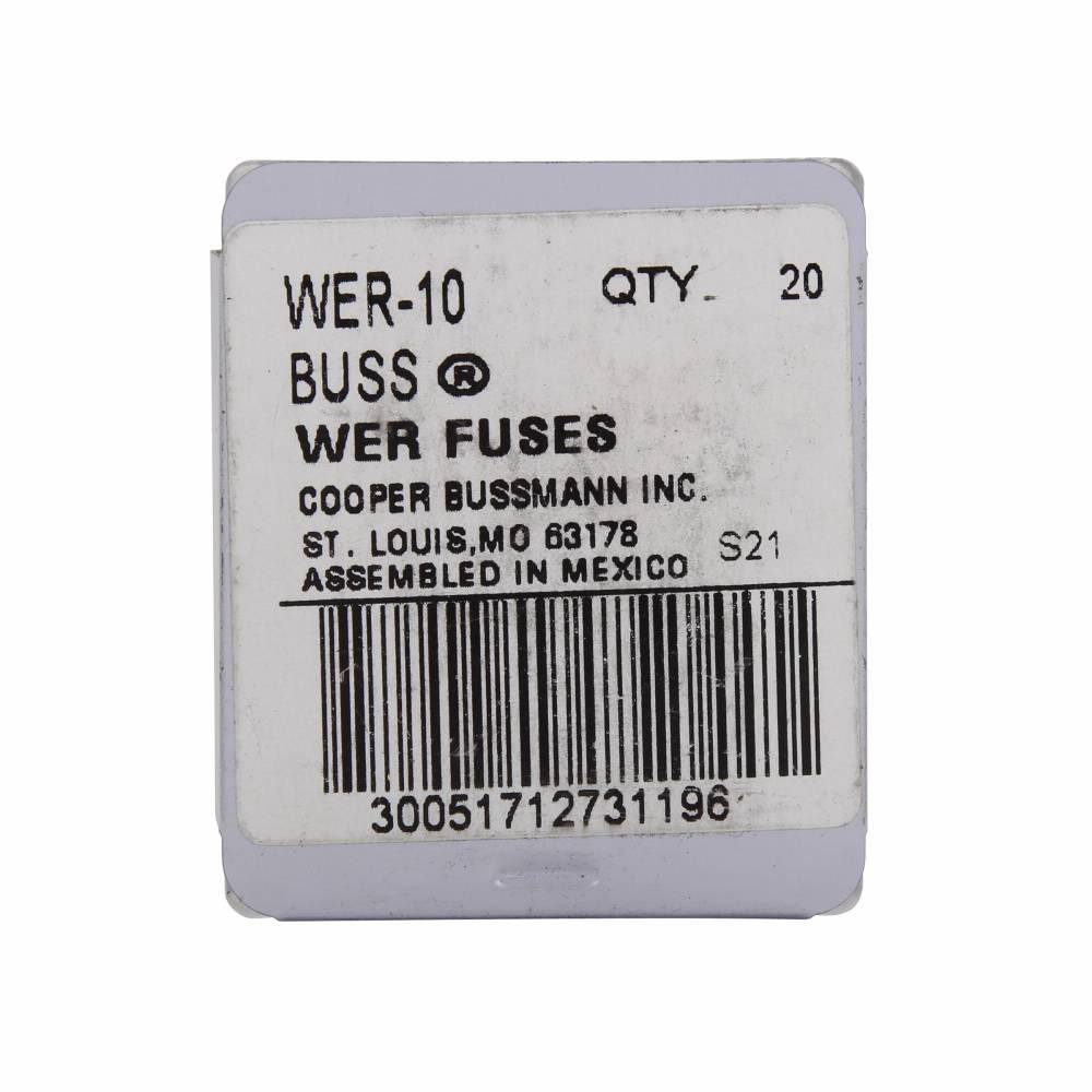 Bussmann Telpower® WER-2 0 Telecommunication Fuse, 2 A, 32 VDC, Flat Body