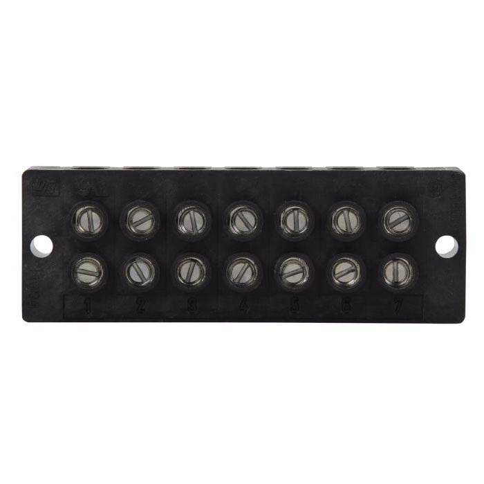 EATON 14004-7 Power Terminal Block, 600 V, 90 A, 14 to 4 AWG Cu, 8 AWG Al Wire