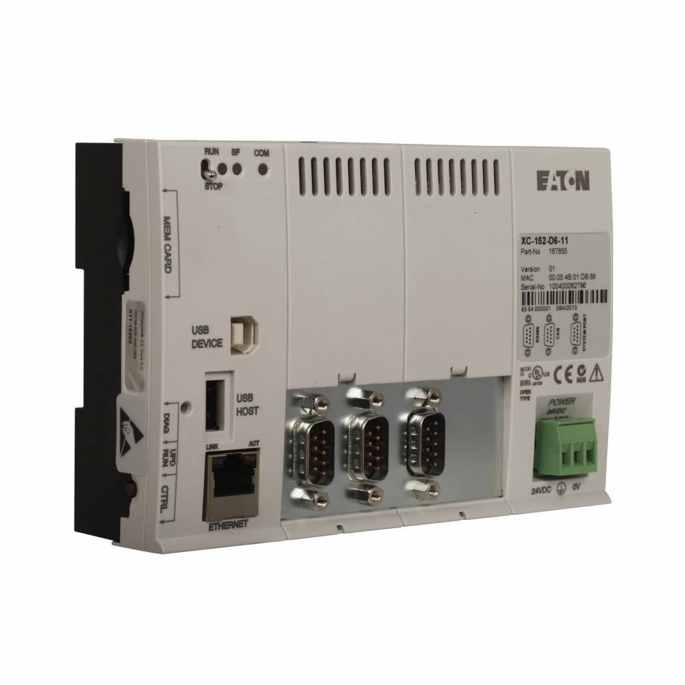 EATON XC-152-D8-11 Windows CE OS CoDeSys Firmware Programmable Logic Controller, 24 VDC