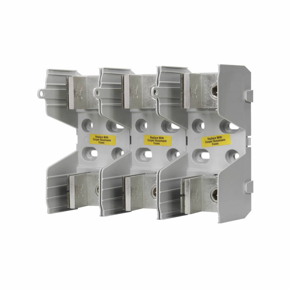 Bussmann JM60400-3CR Modular Fuse Block, 600 V, 225 to 400 A, Class: J, 600 kcmil, (2) 4 to 3/0 AWG Al Solid/Stranded Wire, 3 Poles