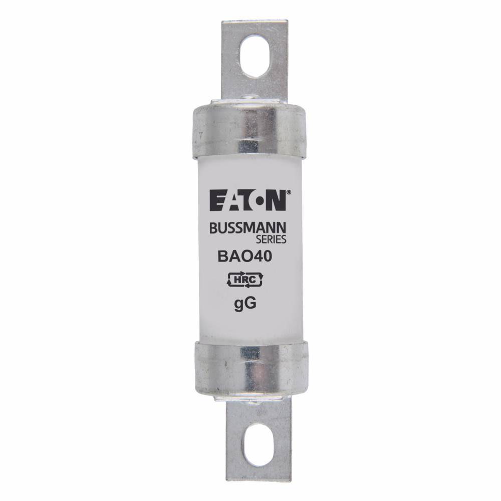Edison BAO40 Offset Bolted Tag Low Voltage HRC Fuse Link, 500 VAC, 40 A, Ceramic