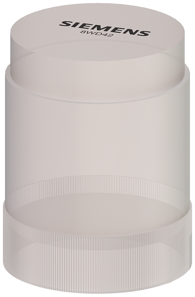 SIRIUS 8WD4200-1AE Signaling Column Light, 24 to 230 VAC/VDC, LED Lamp, 50 mm Dia, Bayonet Mounting, Clear