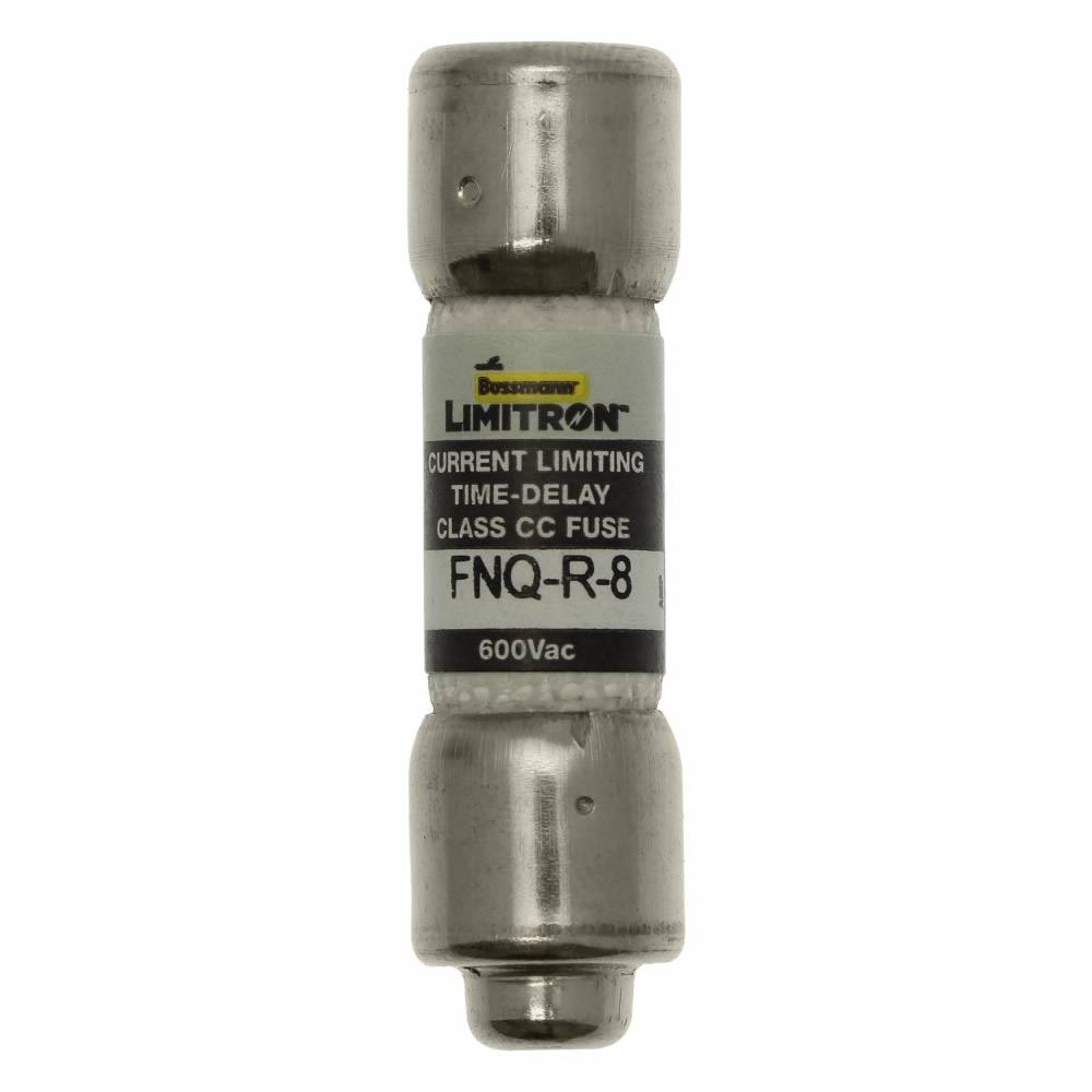 Bussmann Limitron™ CC-Tron® FNQ-R-8 Advanced Protection Current Limiting High Inrush Low Voltage Time Delay Fuse, 8 A, 600 V, 200 kA Interrupt, CC Class, Cartridge Body