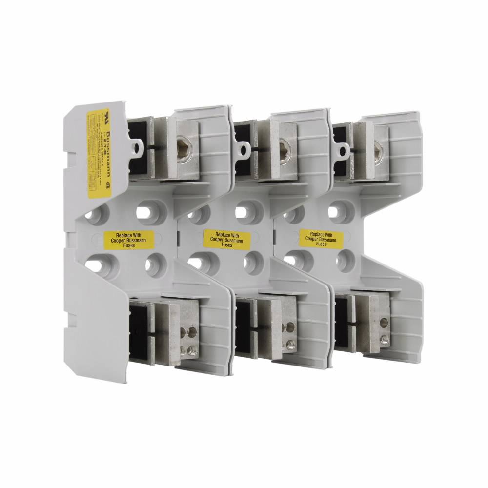 Edison JM60400-3MW16 JM600 Fuse Block, 600 VAC, 225 to 400 A, J Class, 4 AWG to 600 kcmil Wire, 3 Poles