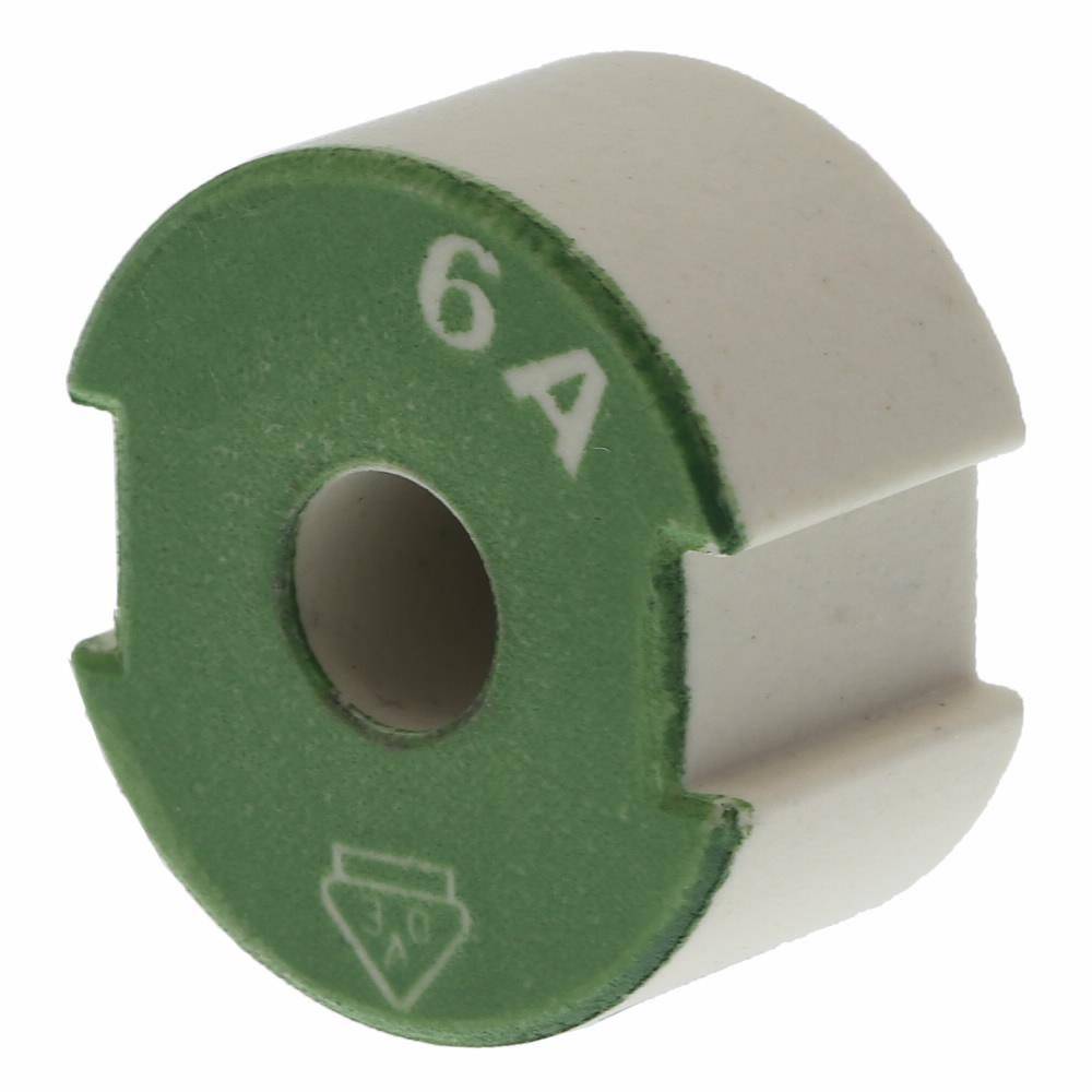Bussmann 6GD27 Screw Cap Gauge Piece, For Use With Type DII Fuse Links, E27 Base, Non-Indicating DIN Type D Diazed Fuse, 500 V, 6 AV, Green