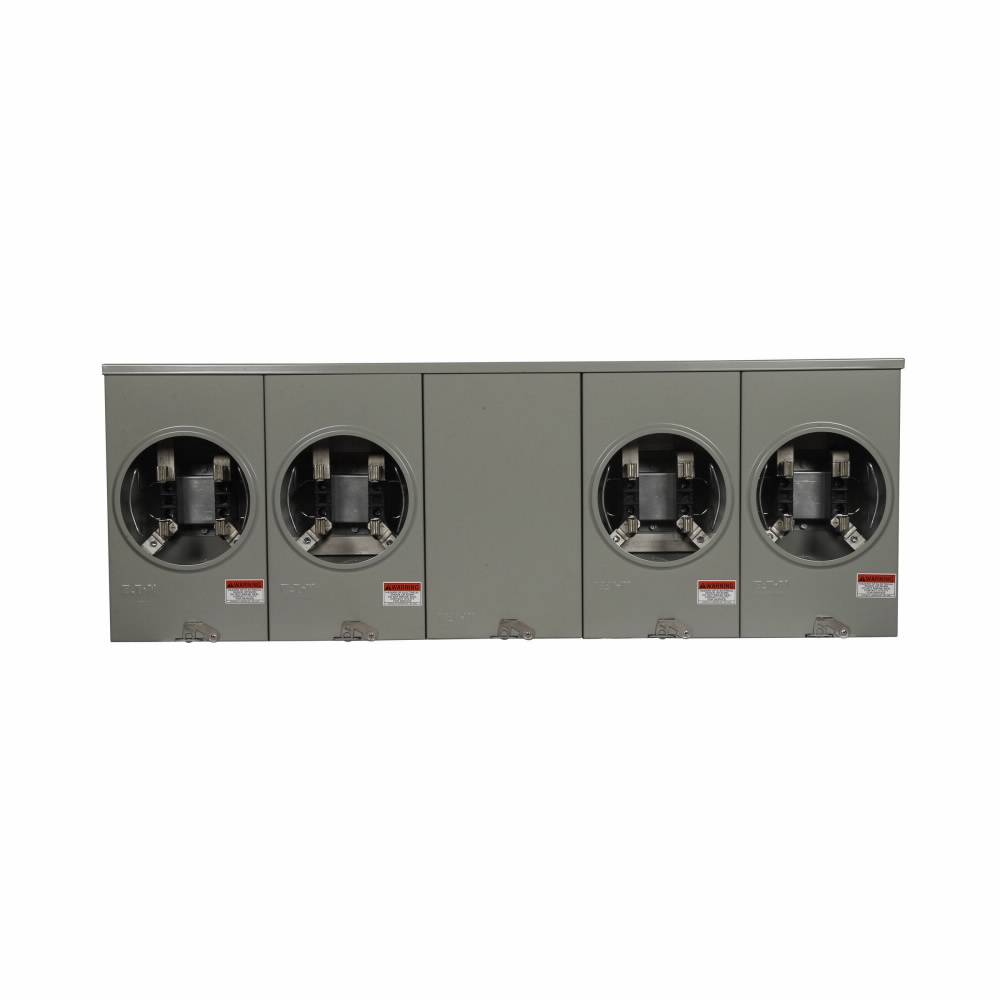 EATON Cutler-Hammer 1004428ACH 3-Wire Multi-Position Residential Service Single Meter Socket With Horn Bypass, 600 VAC, 100 A, 1 Phase