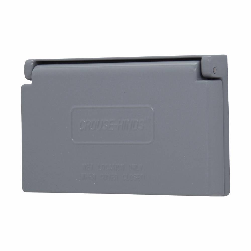 Crouse-Hinds Arrow Hart® WLGF FS Spring Door Cover, 4-9/16 in L x 2-13/16 in W, Die Cast Copper-Free Aluminum