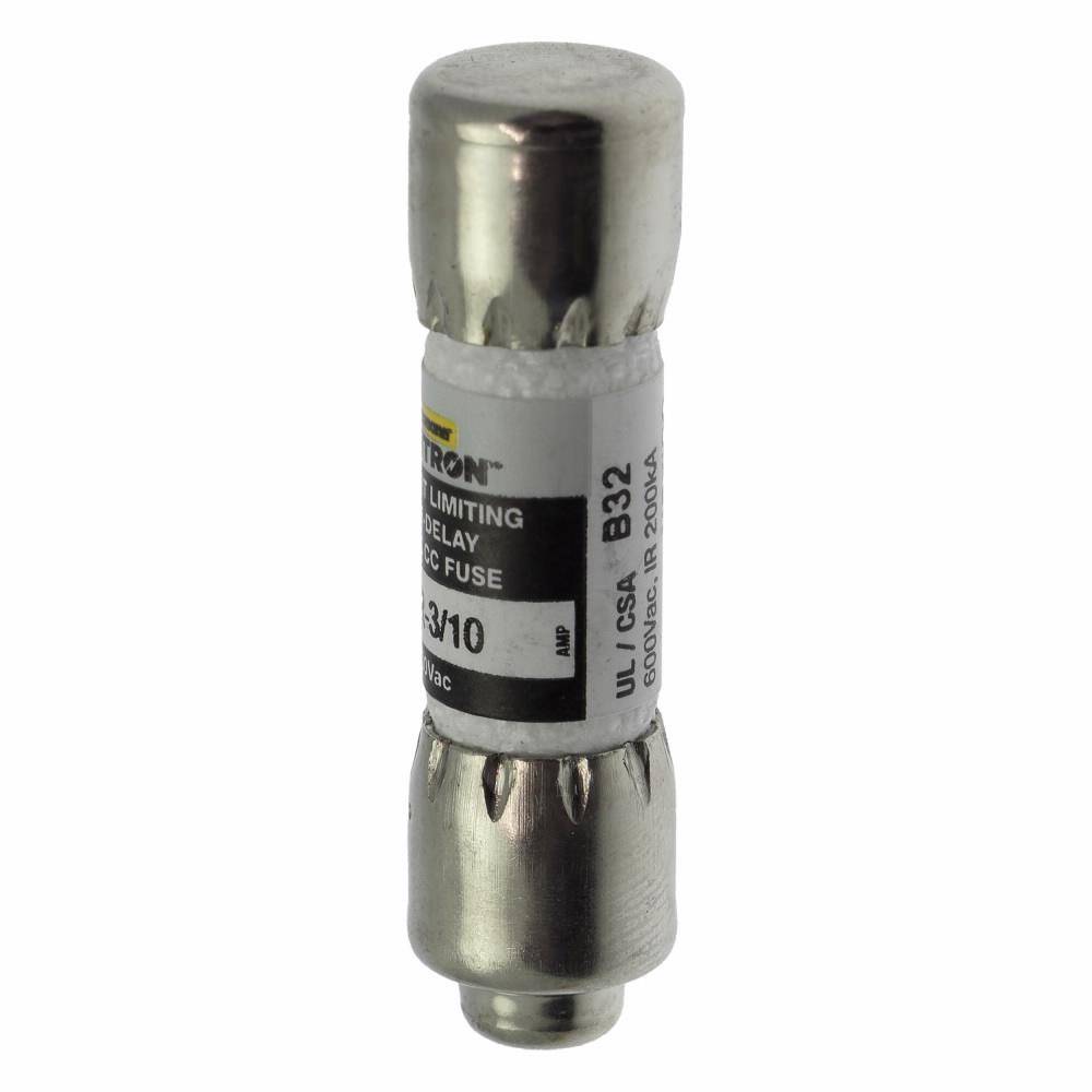 Bussmann Limitron™ CC-Tron® FNQ-R-3/10 Advanced Protection Current Limiting High Inrush Low Voltage Time Delay Fuse, 3/10 A, 600 V, 200 kA Interrupt, CC Class, Cartridge Body