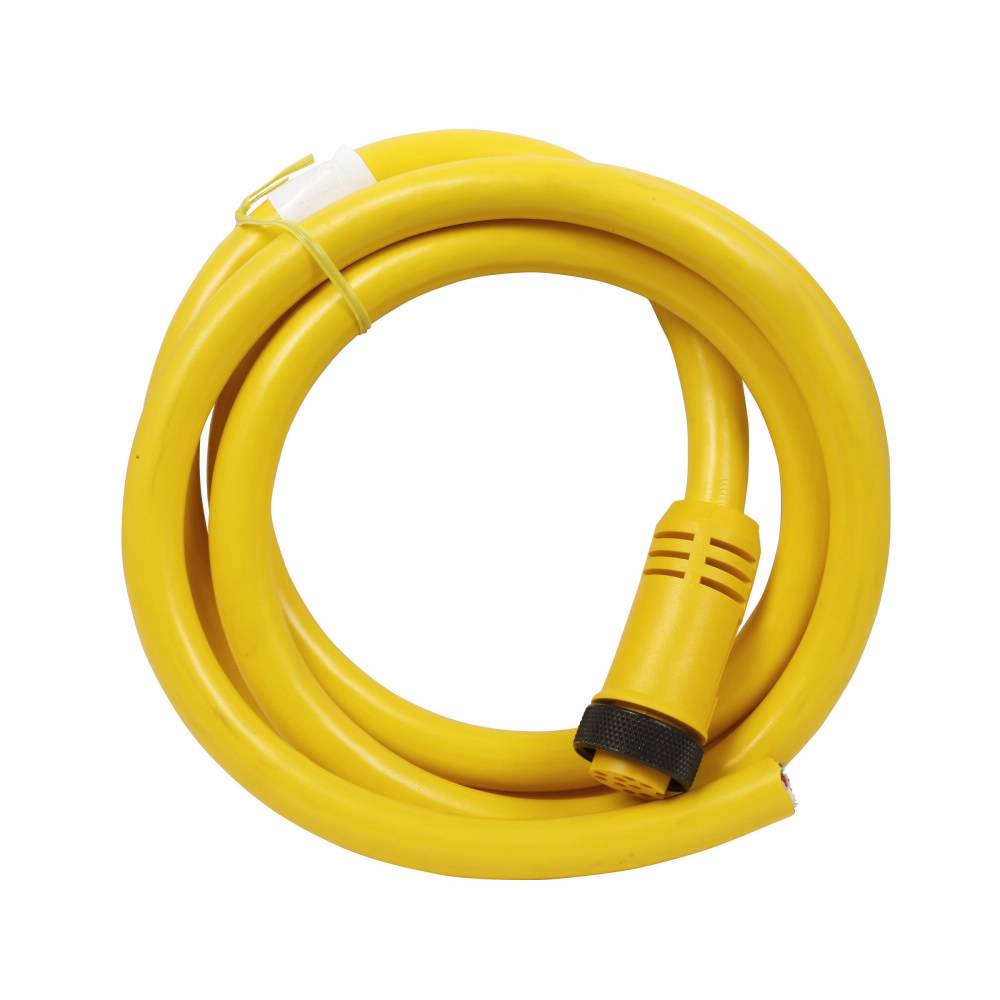 EATON CSMS9D9CY1602 Global Plus 9-Wire Standard Single End Cable Connector, 7/8-16 UN-2B 9-Pin Mini-Style Straight Female Connector, 2 m L Cable, 9 Poles, Single Keyway