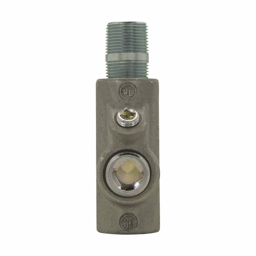 Crouse-Hinds EYS416 EYS 116 Conduit Sealing Fitting, 1-1/4 in MNPT x 1-1/4 in FNPT, For Use With Vertical/Horizontal Position EYS Conduit System, Feraloy Iron Alloy/Ductile Iron, Electro-Galvanized/Aluminum Acrylic Painted