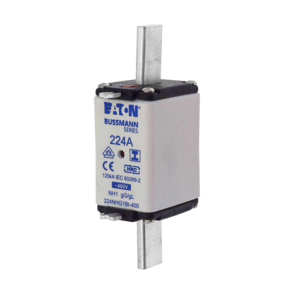 Bussmann 224NHG1BI-400 Size 1 Dual Indicator Low Voltage NH Fuse Link, 400 V, 224 A, For Use With Class C/gG/gL Fuse, Ceramic