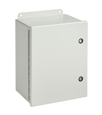 nVent HOFFMAN A12064CHFL A51FL Junction Box, 12 in H x 6 in W x 4 in D, Continuous Hinged Cover, NEMA 4/IP66 NEMA Rating, Steel