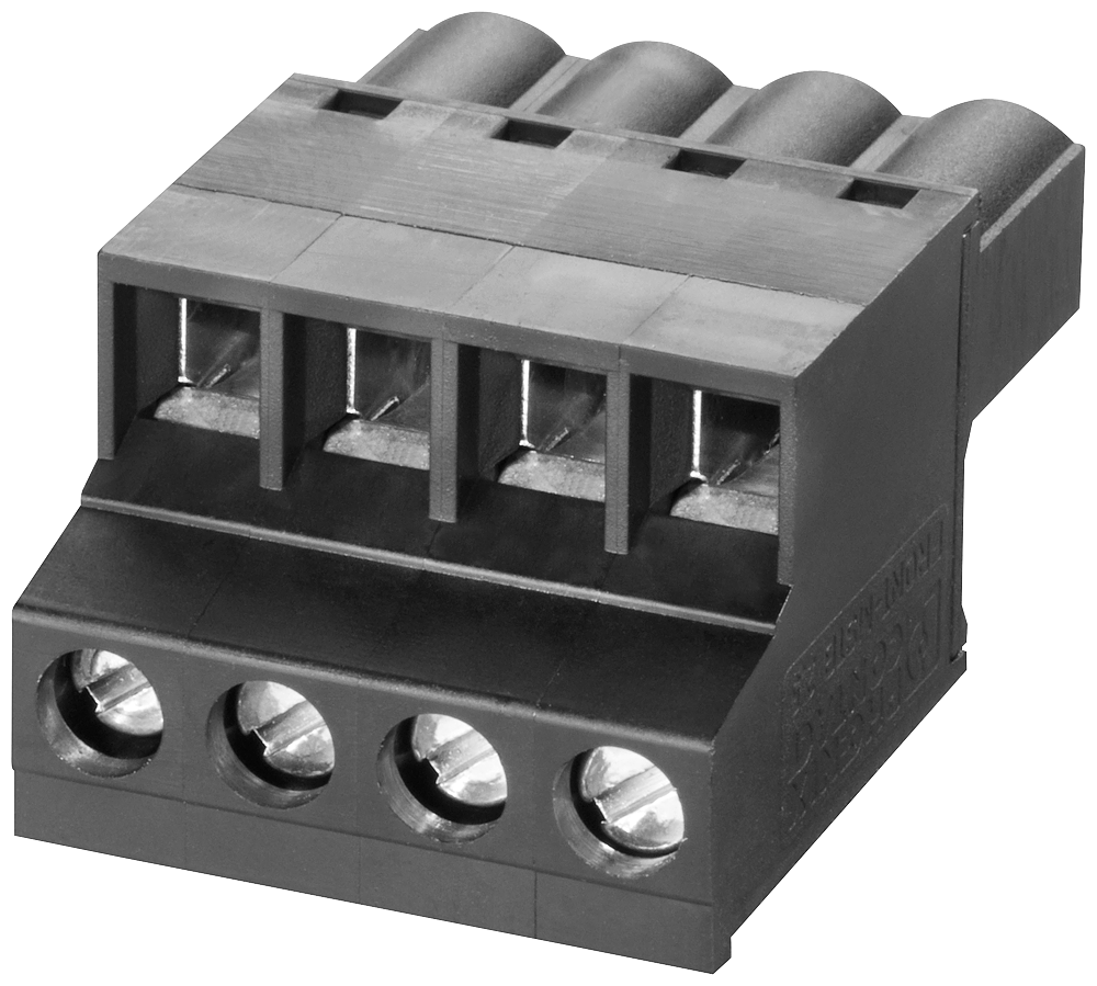 Siemens 6GK59801DB000AA5 4-Pole Terminal Block, For Use w/ SCALANCE S-600, SCALANCE W-700, SCALANCE X-100, X-200, X-300, X-400 24 VDC Power Supply, 4-Pin, Screw Wire Clamp, 0.5 to 0.6 N-m