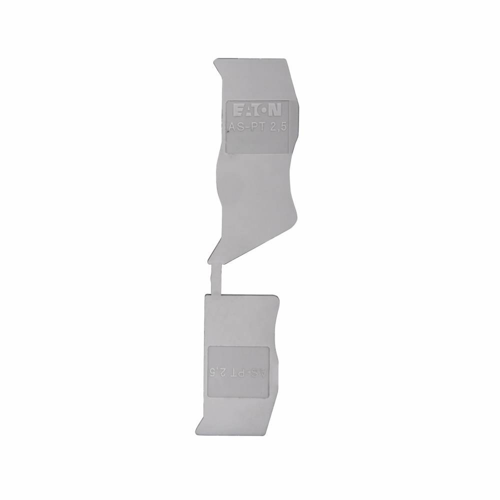 EATON XBASPT25 End Cover Segment, For Use With XBPT25D12/XBPT25D22/XBPT25D12PE/XBPT25D22PE/XBPT25PD12 Spring Cage Connection Multi-Conductor Ground/Terminal Block, Gray