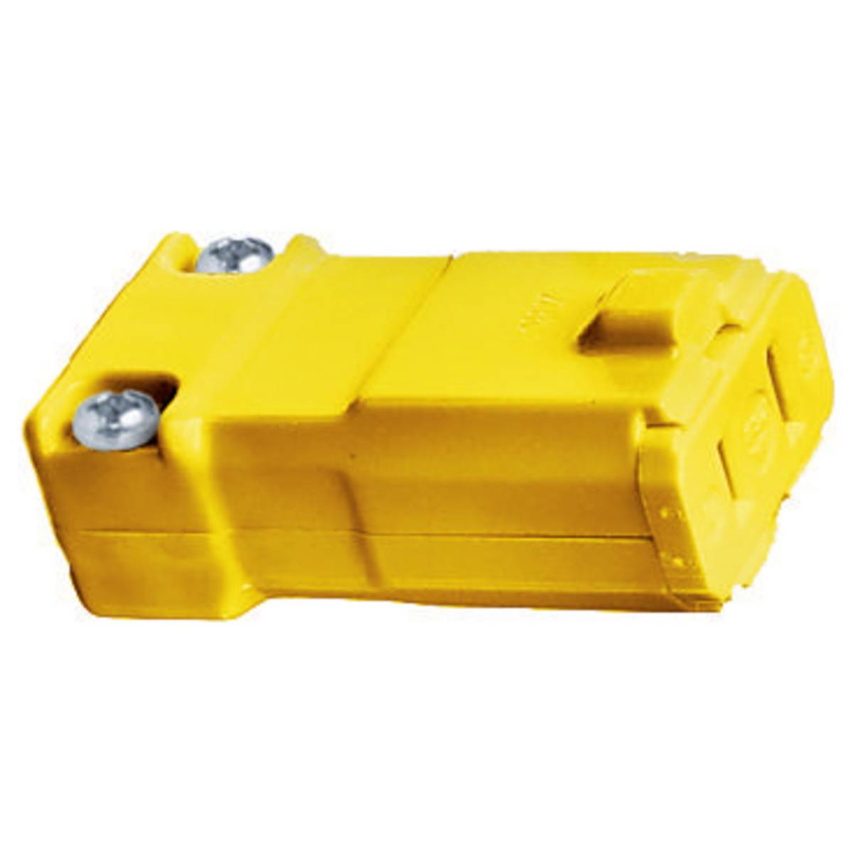 Wiring Device-Kellems Valise® HBL5869VY Female Insulated Non-Grounding Cord Mount Straight Blade Connector, 125 VAC, 15 A, 2 Poles, 2 Wires, Yellow