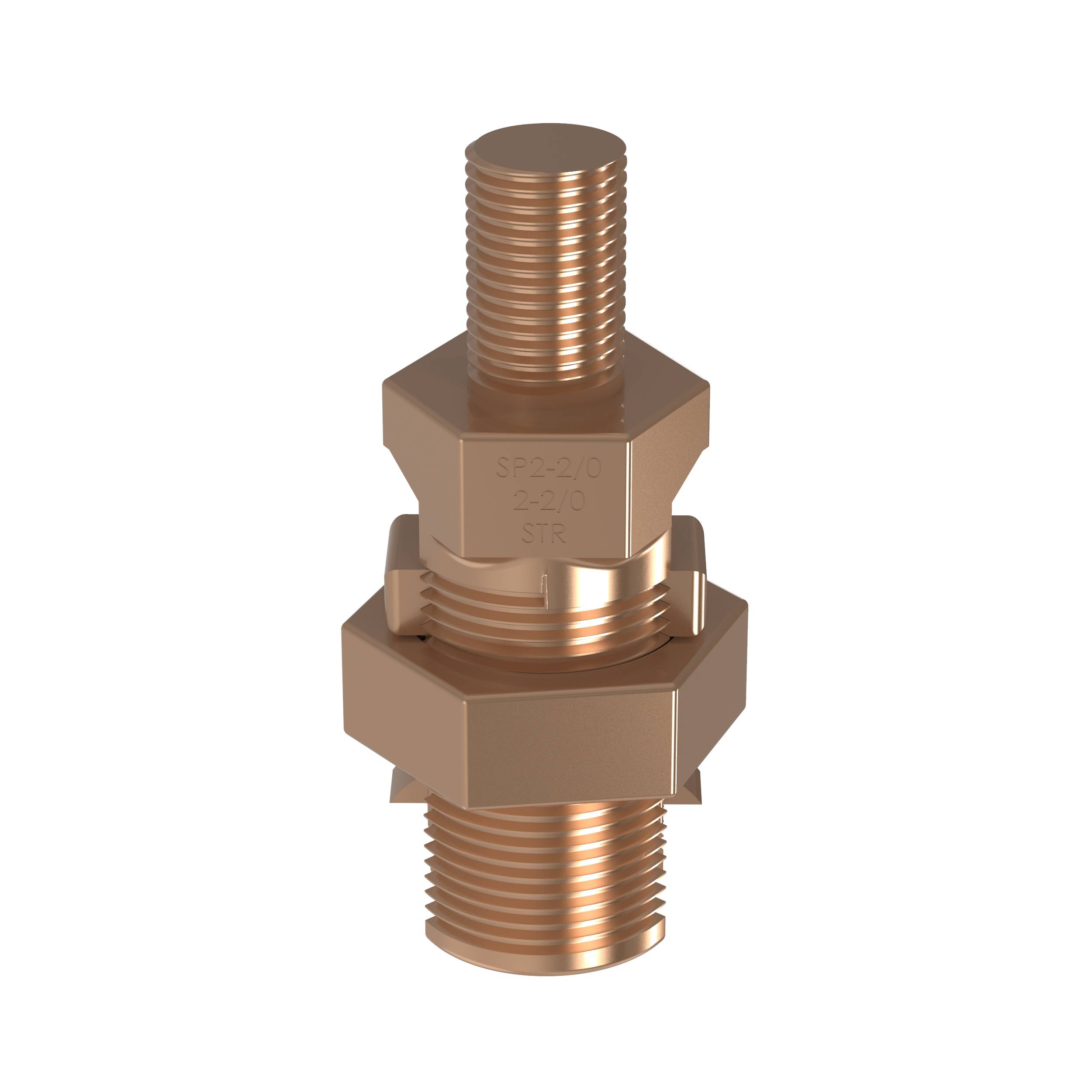 Panduit® StructuredGround™ SP2-2/0-Q Grounding Service Post Connector, 2 Conductors, 2 to 2/0 AWG Conductor, 3/4 in L Stud, Copper