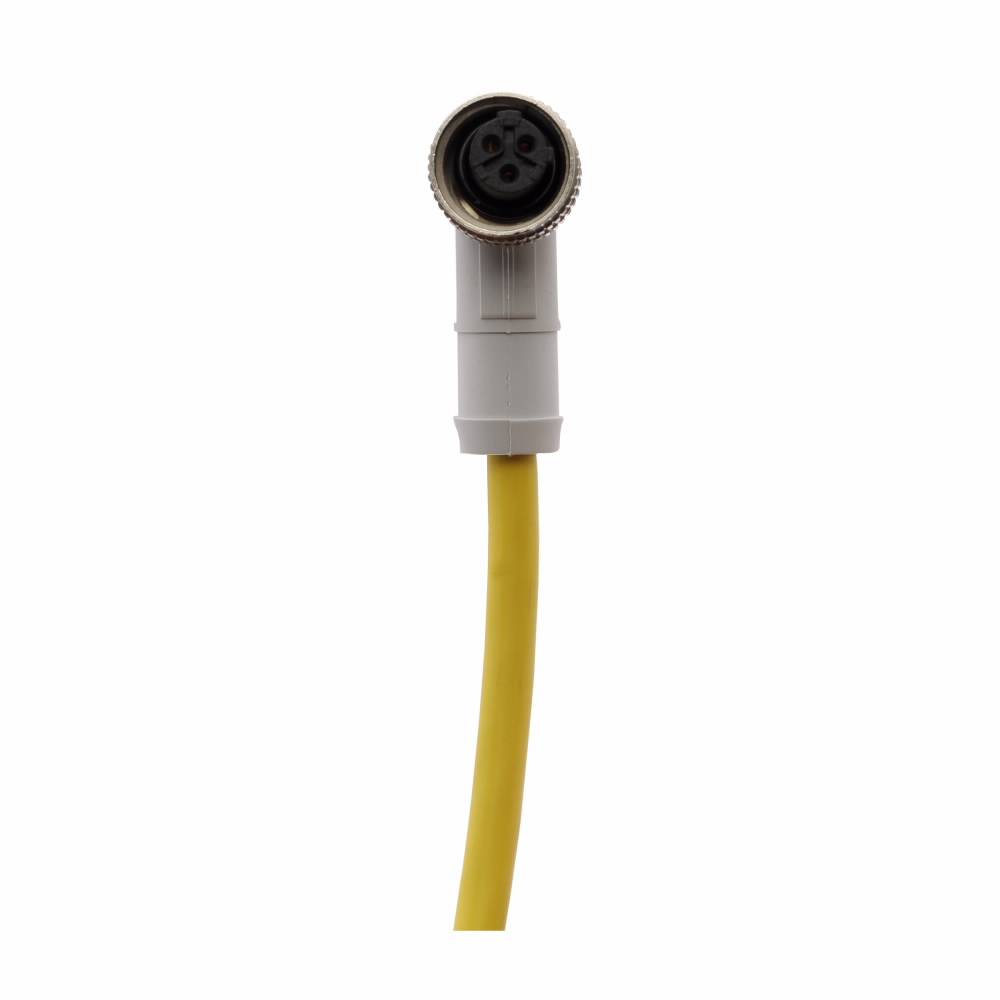 EATON CSAR3F3CY2205 Global Plus 3-Wire Standard Single End Connector Cable, 1/2-20 UNF-2B 4-Pin Micro Style Female Connector, 5 m L Cable, 3 Poles, Dual Keyway