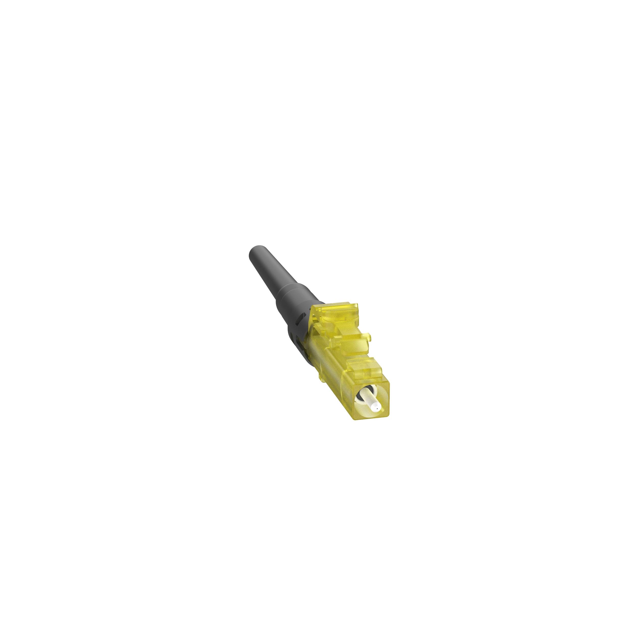Panduit® OptiCam® FLCSMC5BLY Keyed Pre-Polished Fiber Optic Connector, LC Simplex Connector, OM2 50/125 um Multi-Mode Fiber, 900 um Tight Buffered Fiber, Zirconia Ceramic Ferrule