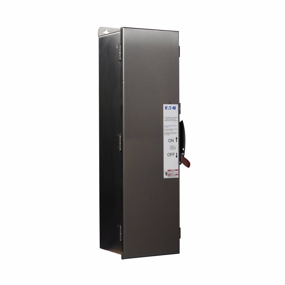 EATON WKDN400 C Series Dustproof Circuit Breaker Enclosure, 14.06 in L x 11-3/4 in W x 41.69 in H, NEMA 3R/4/4X/5/12, Stainless Steel