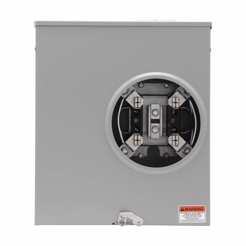 EATON 1012135CH 3-Wire Offset Style Meter Socket, 600 VAC, 200 A, 1 Phase
