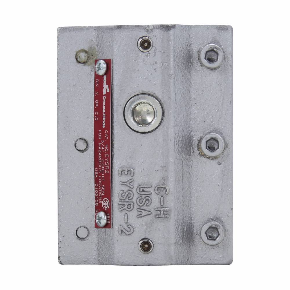 EATON Crouse-Hinds Condulet® EYSR5 Dust-Ignitionproof Explosionproof Retrofit Sealing Fitting, 1-1/2 in, For Use With Vertical/Horizontal Positions Rigid Conduit System, Feraloy® Iron Alloy, Aluminum Acrylic Painted/Electro-Galvanized