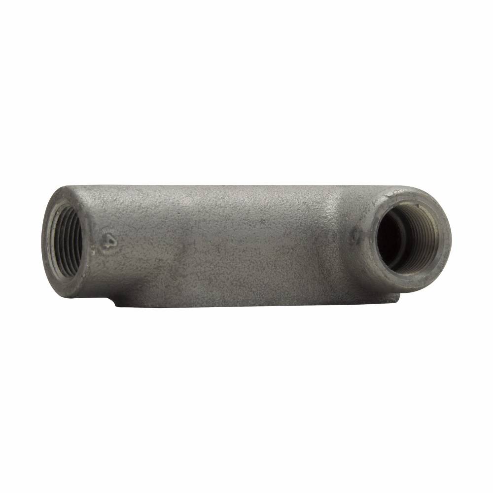 Crouse-Hinds Condulet® LR87 Type LR Conduit Outlet Body, 3 in Hub, 7 Form, Feraloy® Iron Alloy, Aluminum Acrylic Painted/Electro-Galvanized