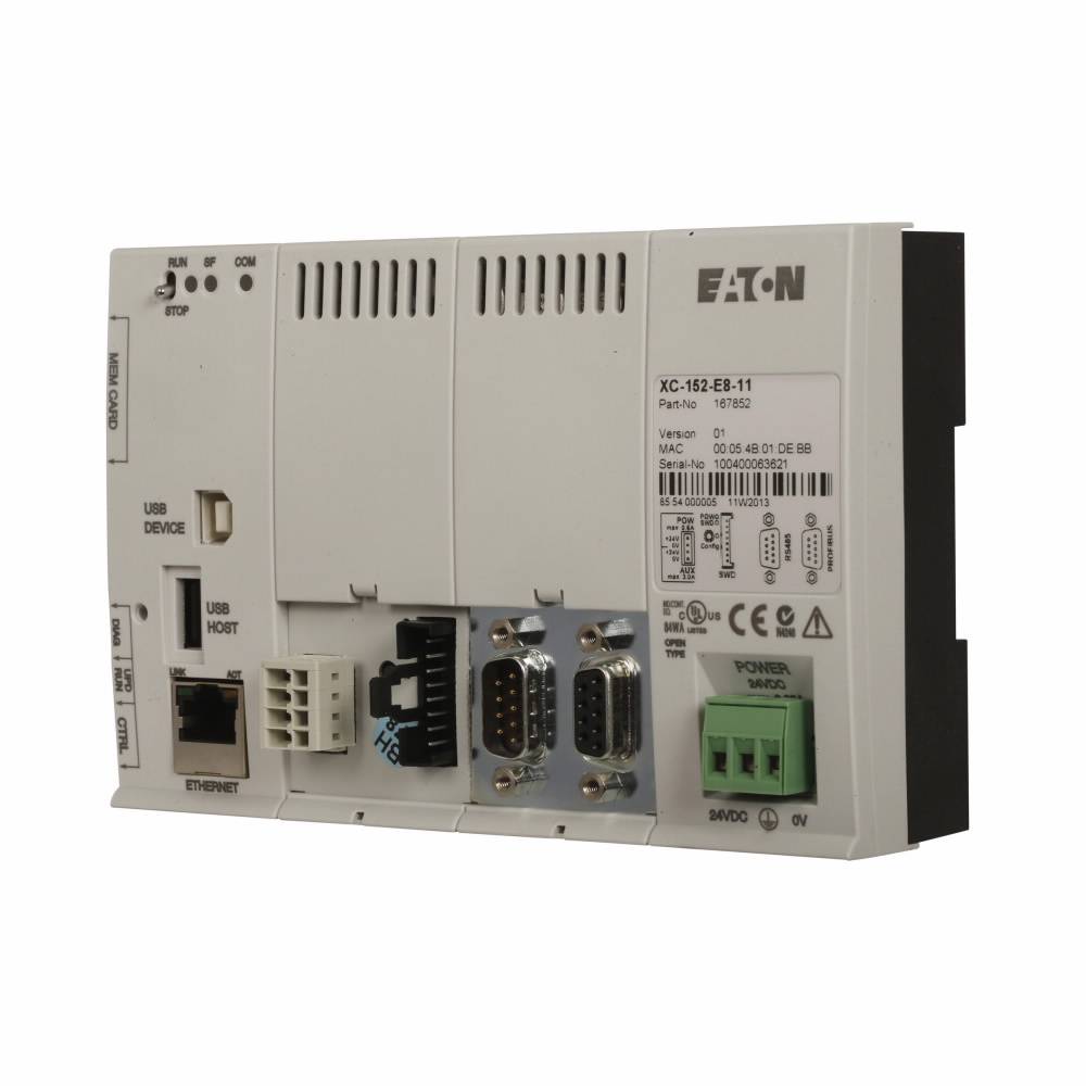 EATON XC-152-E6-11 Windows CE OS CoDeSys Firmware Programmable Logic Controller, 24 VDC