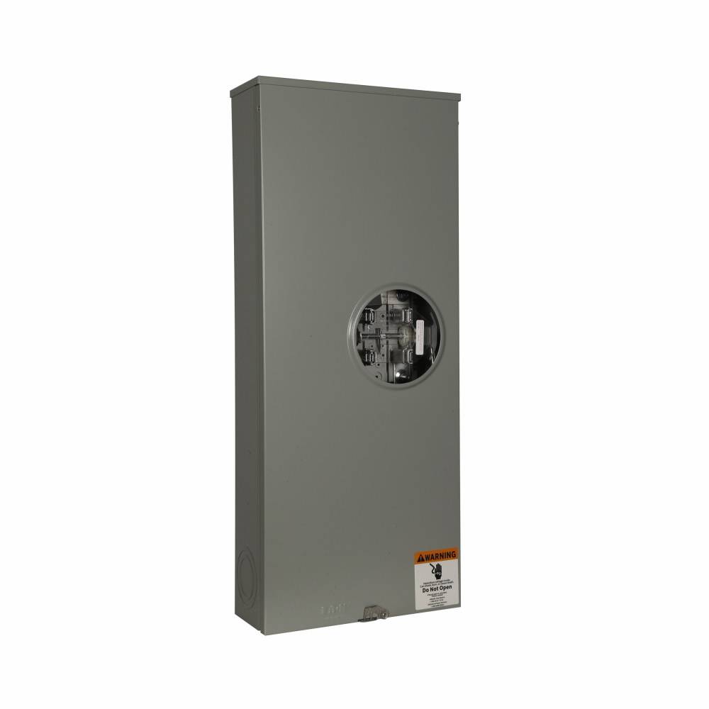 EATON Cutler-Hammer 1009444CH 3-Wire 1-Position Single Meter Socket With 14 to 2 AWG Copper Grounding Connector and Lever Bypass, 600 VAC, 320 A, 1 Phase