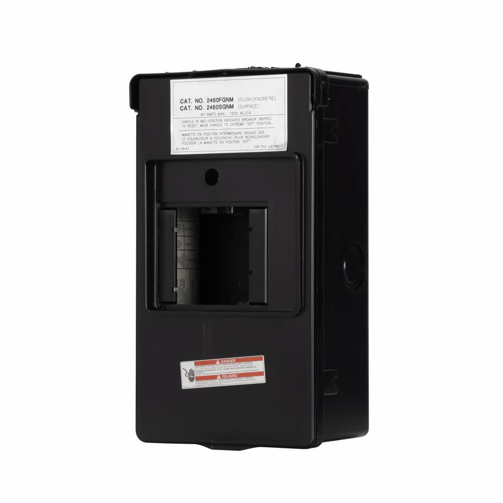 EATON 2460SGNM 1-Phase Main Lug Loadcenter, 120/240 VAC, 60 A, 10 kA Interrupt