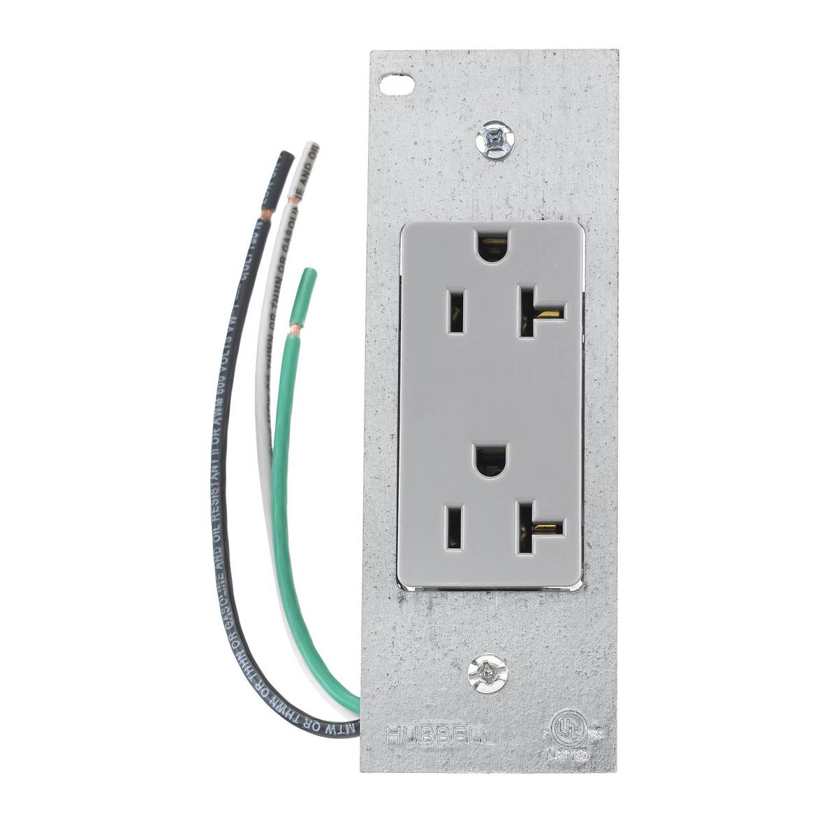 PREMISE WIRING SystemOne® PWFB10MPDR20GRY Decorator Standard Sized Pre-Wired Device Plate With Plate, 5.19 in L x 1.8 in W, 1 Gangs, Stamped Steel