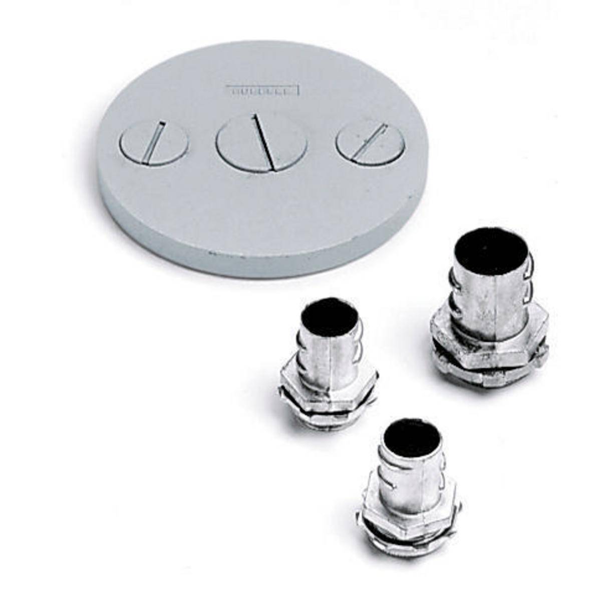 PREMISE WIRING FF3GY Replacement Furniture Feed Fire Rated Poke Through Cover, Aluminum