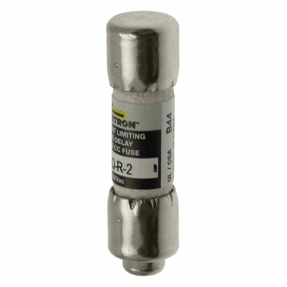Bussmann CC-Tron® FNQ-R-2 Time Delay Fuse, 2 A, 600 V, 200 kA Interrupt, CC Class, Cylindrical Body