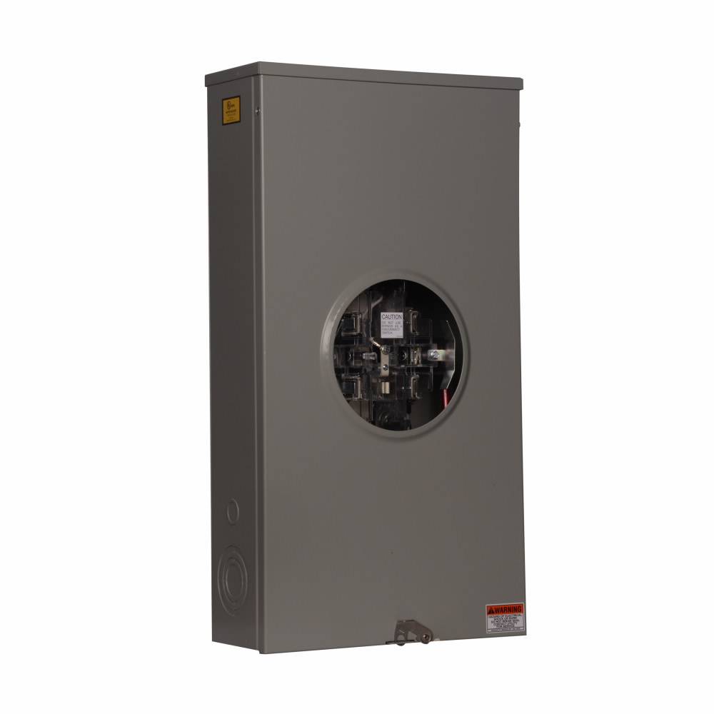 EATON 1008632ECH 1-Position 3-Wire Lever Bypass Meter Socket, 600 VAC, 200 A, 1/3 ph Phase
