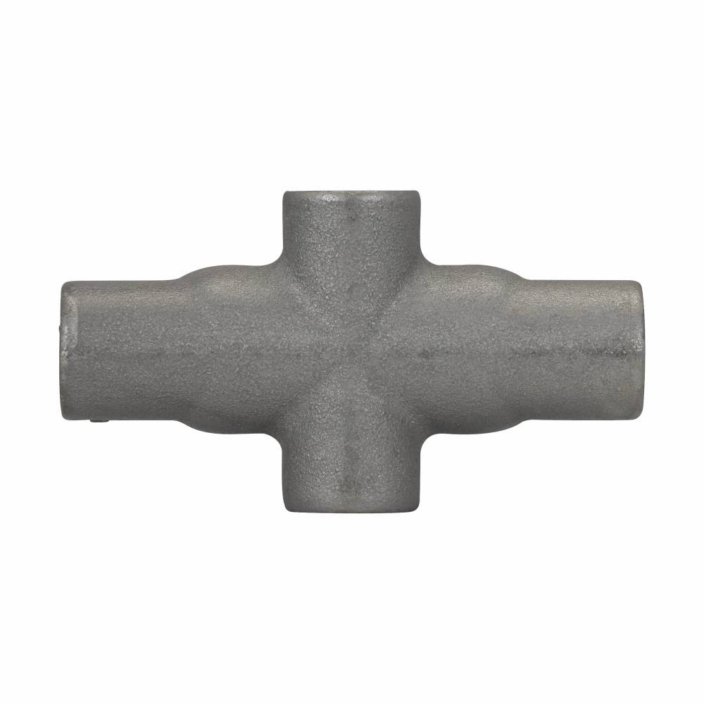 Crouse-Hinds Condulet® X37 Type X Conduit Outlet Body, 1 in Hub, 7 Form, Feraloy Iron Alloy, Electro-Galvanized/Aluminum Acrylic Painted