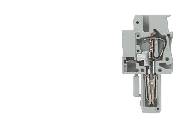 Siemens 8WH90401EB00 Bridgeable Plug-In Coupling With Slot, 0.08 to 2.5 sq-mm Spring Loaded Connection, 500 VAC, 24 A, Middle Construction, DIN Rail Mount