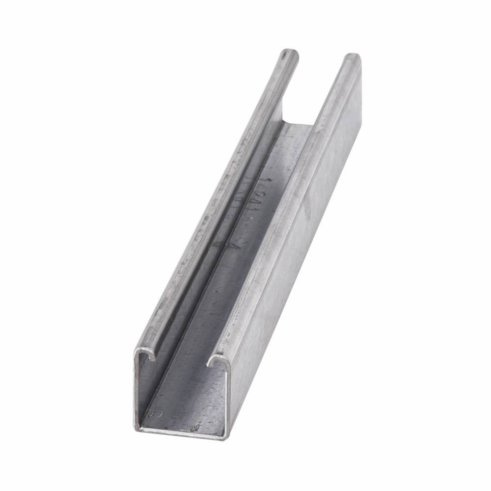 B-Line B22-120GLV Single Metal Framing Channel, 10 ft L 1-5/8 in W 1-5/8 in D 12 ga THK, ASTM A653 Cold Formed Low Carbon Steel, Pre-Galvanized